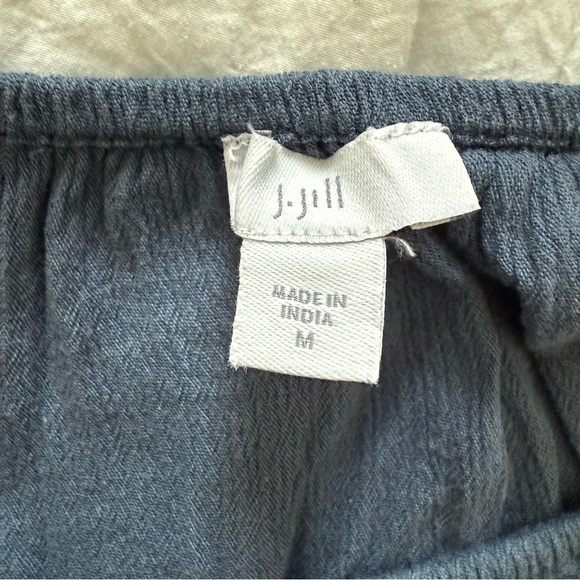 J. Jill Blue Blouse with Floral Embroidery - Picture 3 of 4